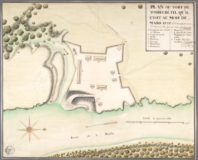 1736 map of Fort Tombecbe